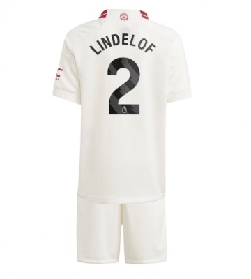 Manchester United Victor Lindelof #2 Tredjeställ Barn 2023-24 Kortärmad (+ Korta byxor)